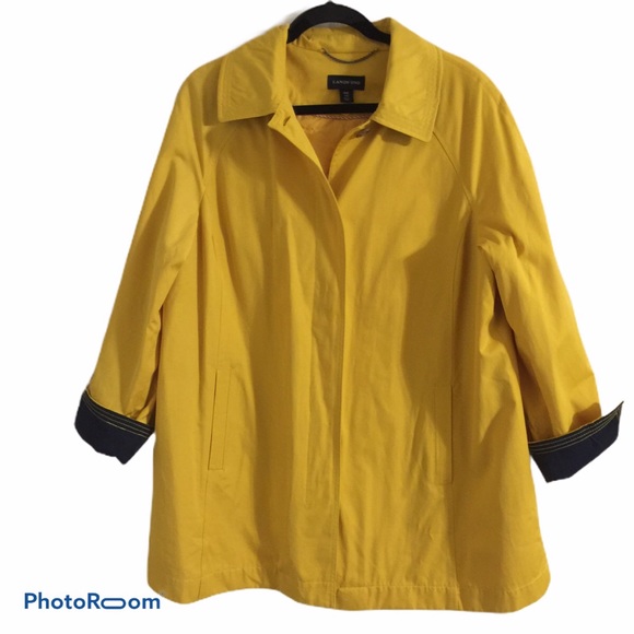 Lands' End Jackets & Blazers - Lands End yellow Trench Coat